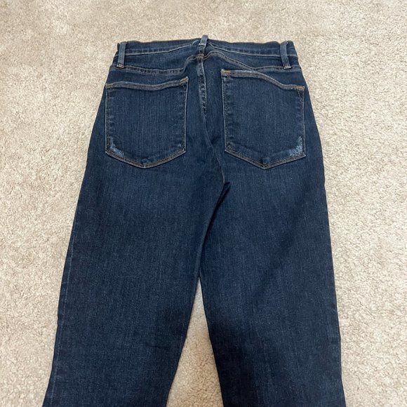 Frame Denim Jeans Size 25 Le High Skinny Montclair Distressed Hi Rise Dark Wash - Picture 6 of 11